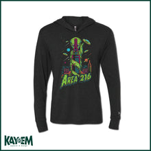 Load image into Gallery viewer, Area 216 Black Hooded  T-shirt