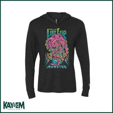 Curse of the Lake Erie Monster Black Hooded T-shirt