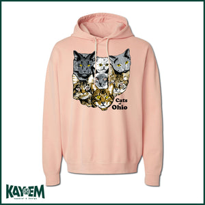 Cats of Ohio Peach Hoodie