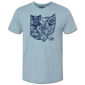 Cats of Ohio Light Blue Shirt