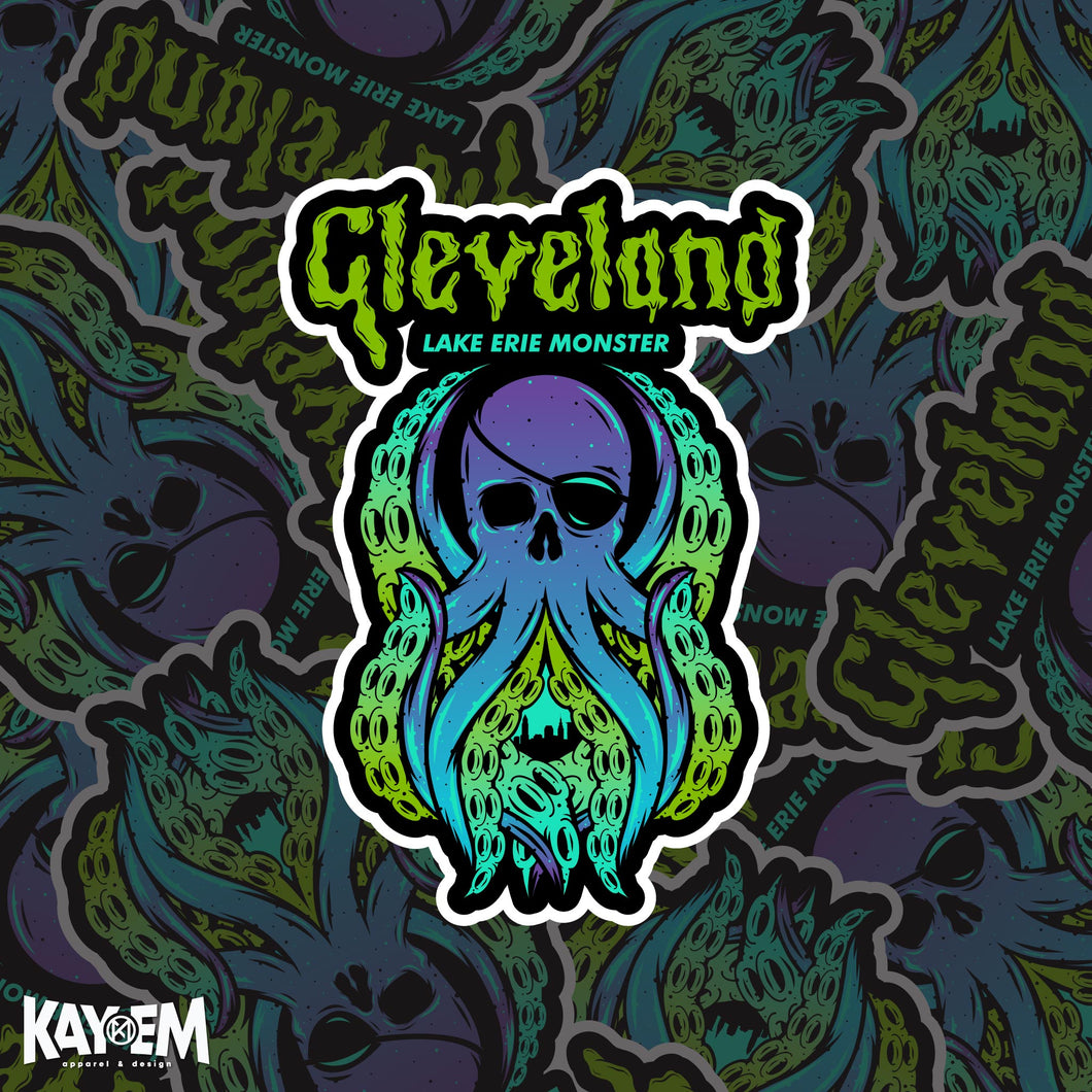 Cleveland Lake Erie Monster Sticker