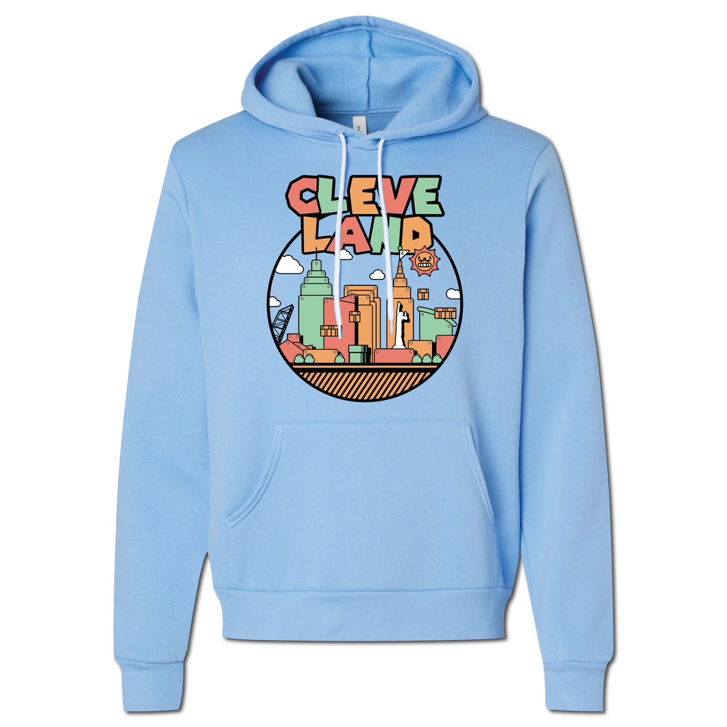 Colorful Cleveland Carolina Blue Hoodie