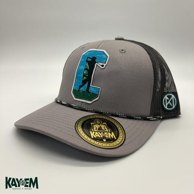 Golfing C Light Grey / Charcoal Rope Hat