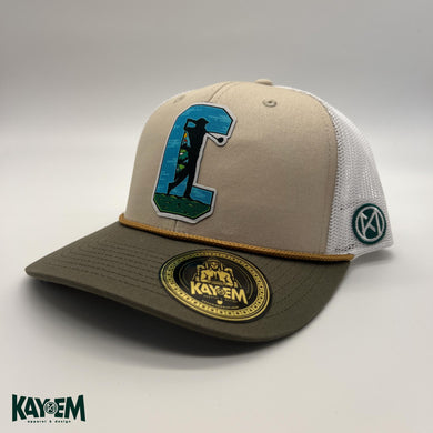 Golfing C Stone / Light Olive / White Rope Hat