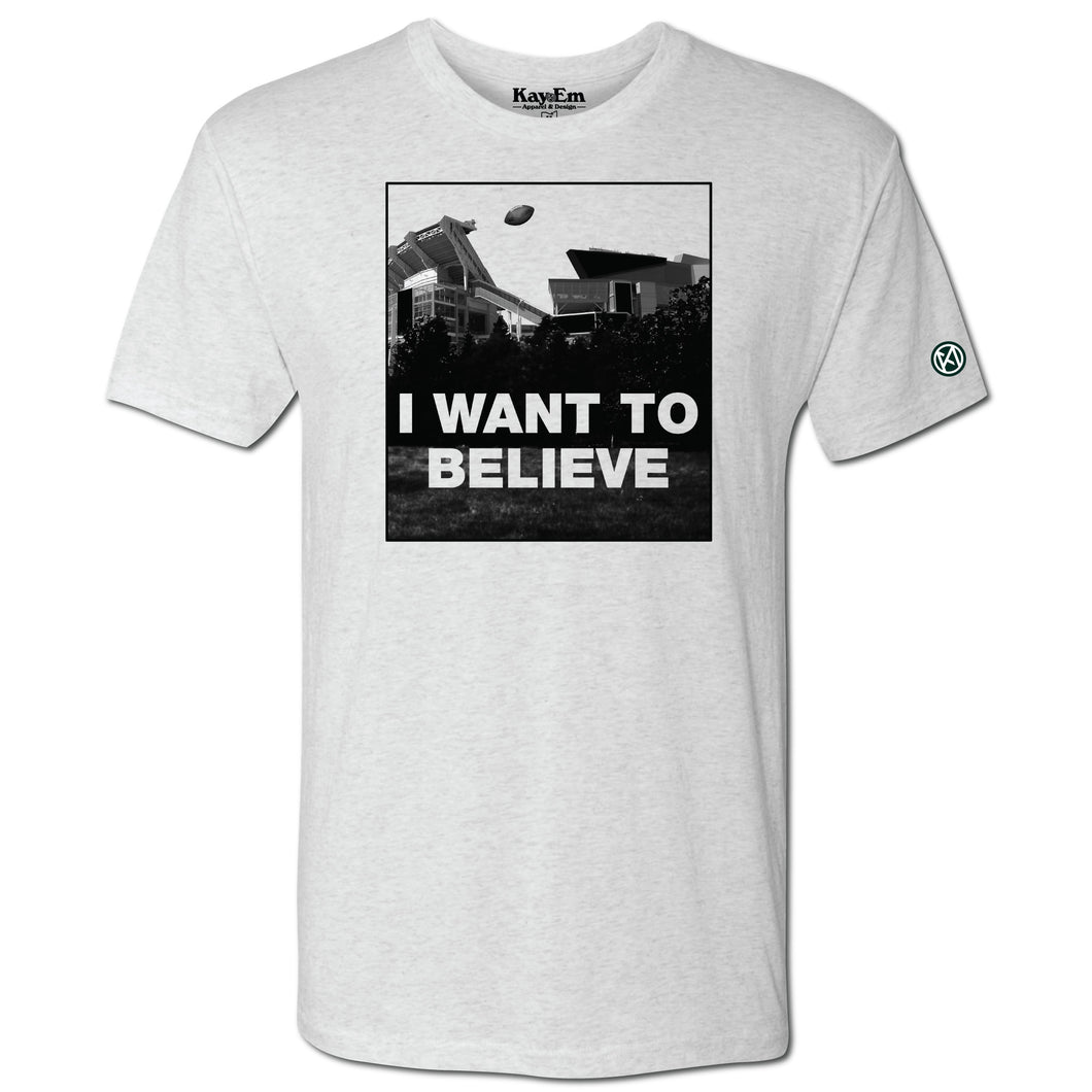 I Want To Believe Heather White Shirt