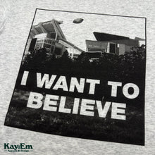 Load image into Gallery viewer, I Want To Believe Heather White Shirt