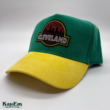 Load image into Gallery viewer, Jurassic Land Green/Yellow Corduroy Hat