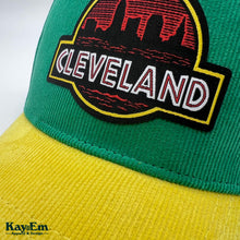Load image into Gallery viewer, Jurassic Land Green/Yellow Corduroy Hat