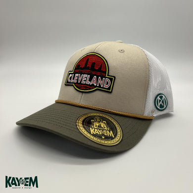 Jurassic Land Stone / Light Olive  / White Rope Hat