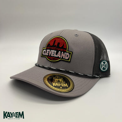 Jurassic Land Light Grey / Charcoal Rope Hat