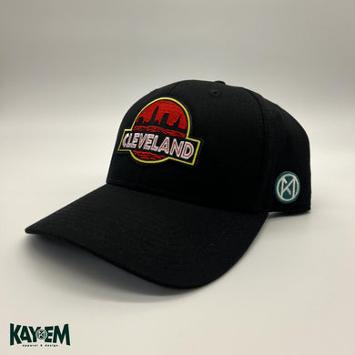Jurassic Land Perforated Black Hat