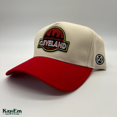 Jurassic Land Red Beige Hat