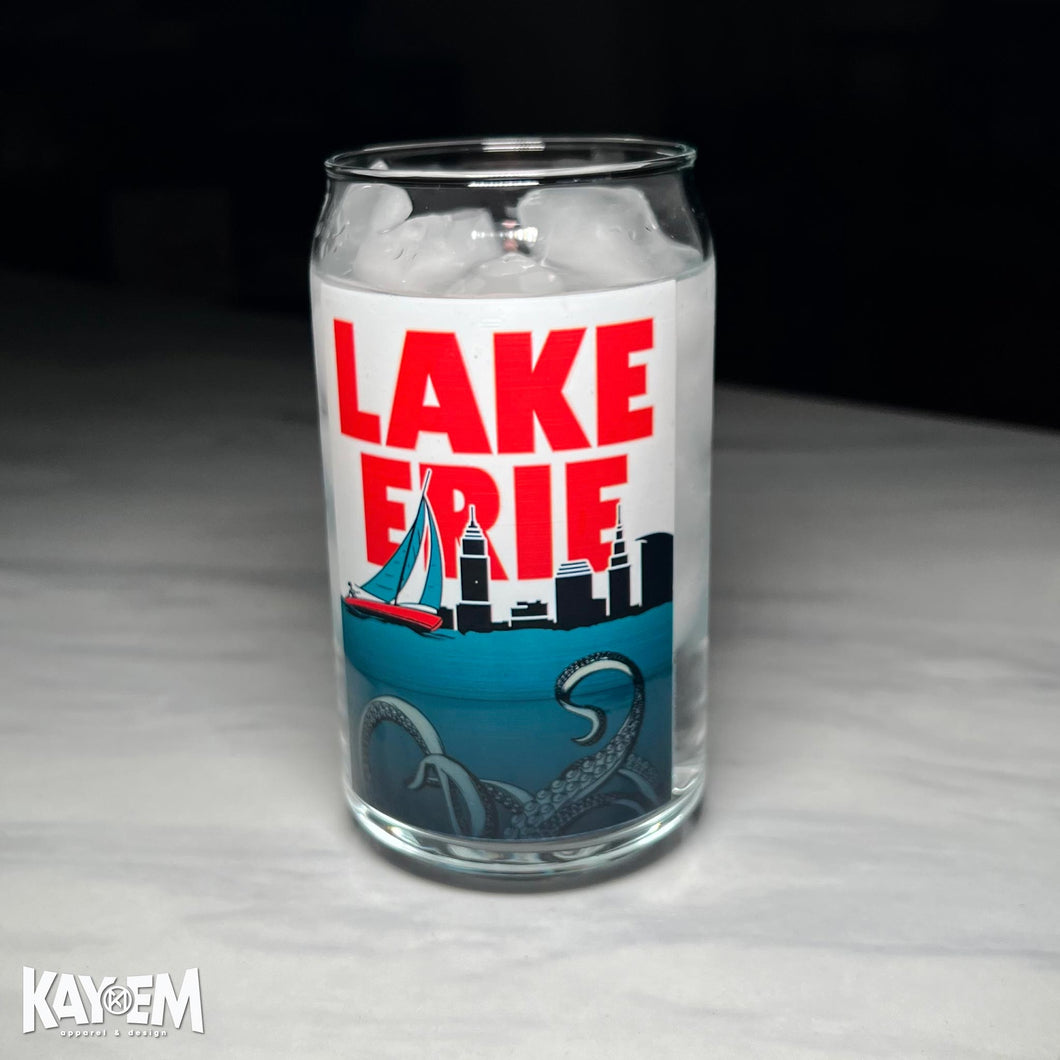 Lake Erie Monster Can Glass
