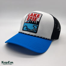 Load image into Gallery viewer, Lake Erie Monster White/Teal Hat