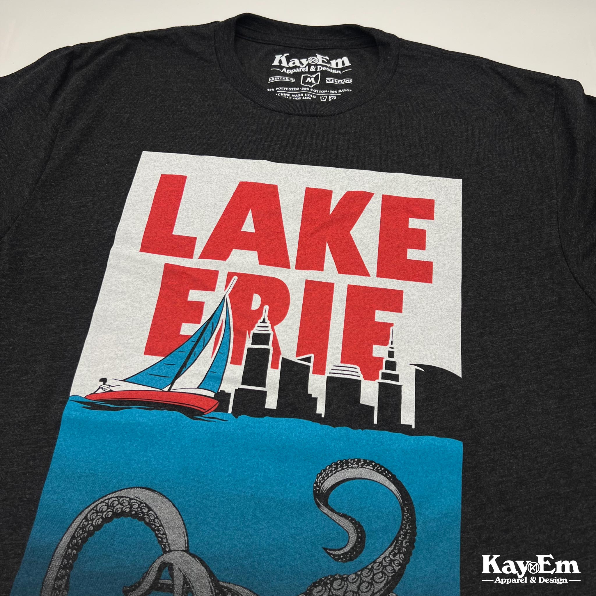 lake erie monsters store Lake Erie Monster Black Shirt – Kay-Em Apparel