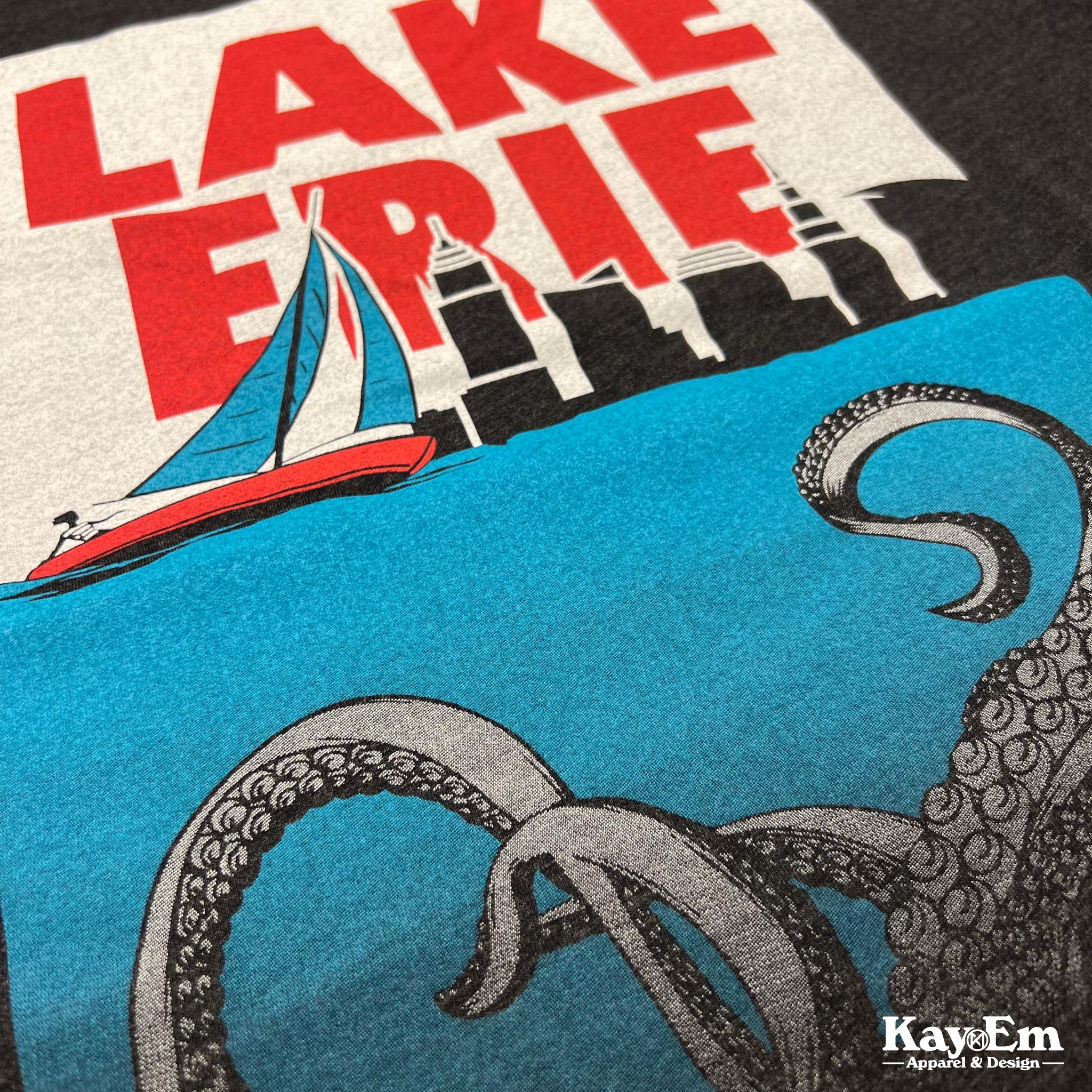 lake erie monsters merchandise Lake Erie Monster Black Shirt – Kay-Em Apparel