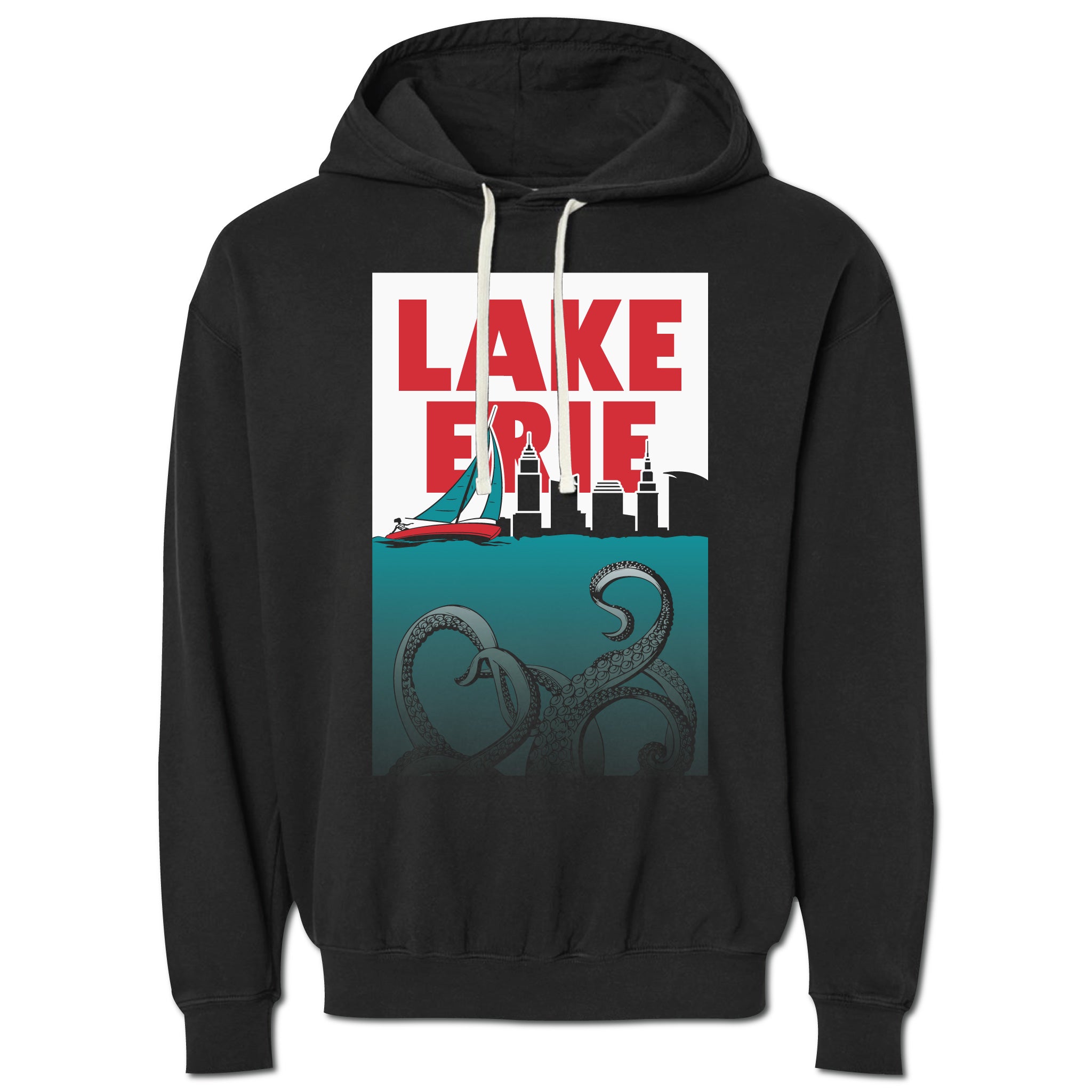 Lake Erie Monster Black Hoodie – Kay-Em Apparel