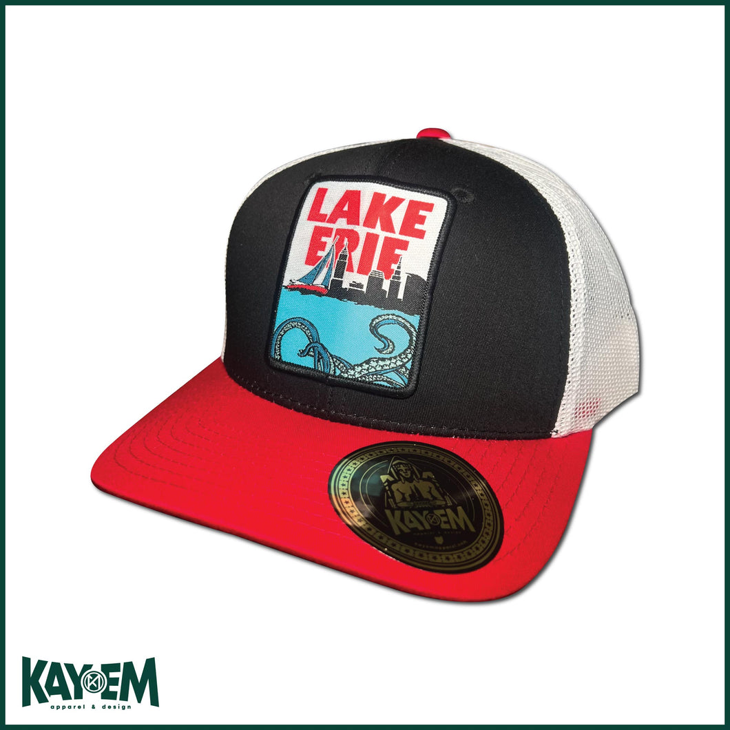 Lake Erie Monster Red/Black/White Hat