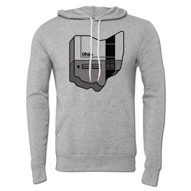 Retro Gaming Ohio Grey Hoodie