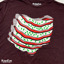 Load image into Gallery viewer, Ohio Christmas Cake Cardinal Black Shirt