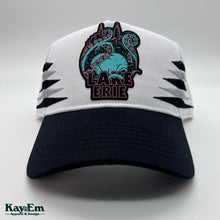 Load image into Gallery viewer, Lake Erie Monster Black/White/Silvery Hat