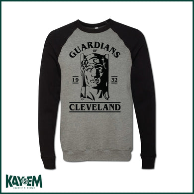 Guardians of Cleveland Grey/Black Crewneck Sweatshirt